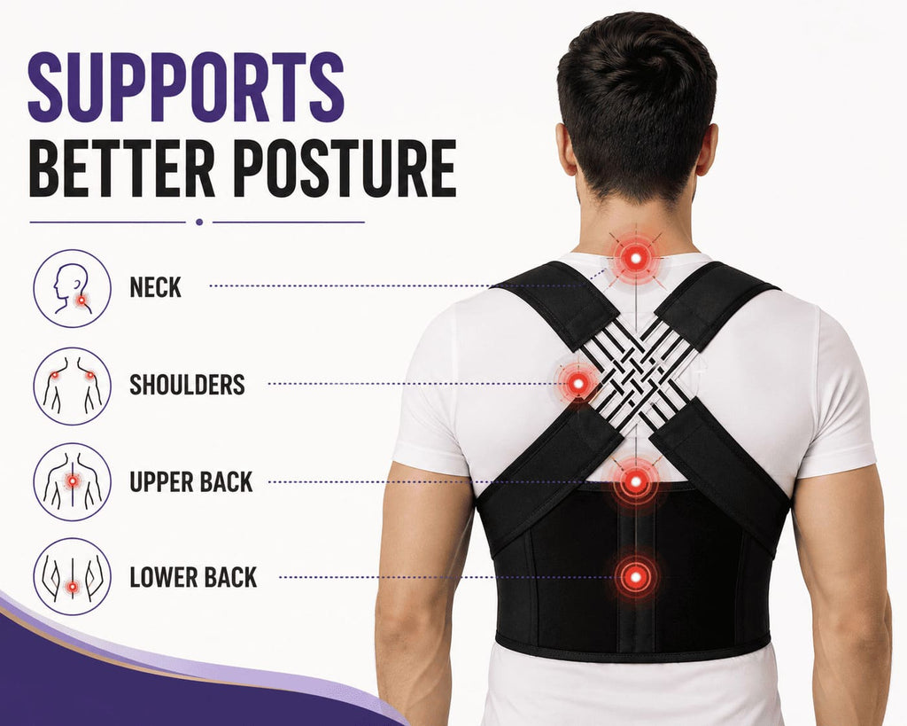 Back Brace Posture Corrector for Men and Women,Adjustable Back Posture Belt Invisible