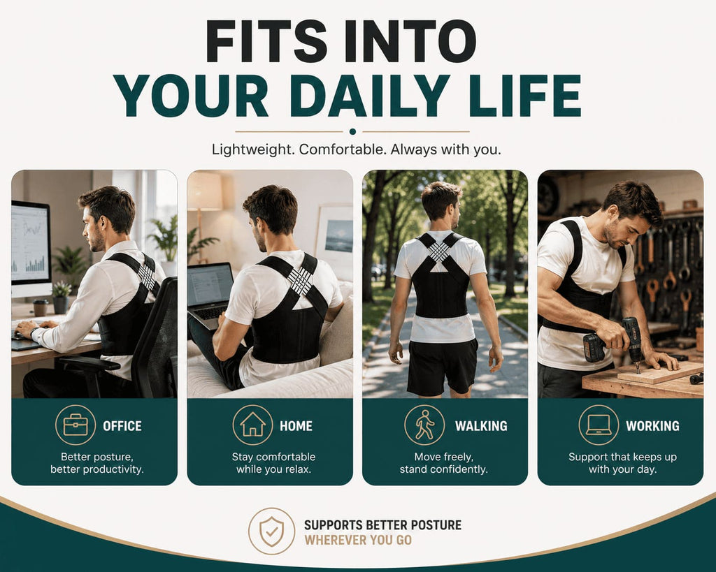 Back Brace Posture Corrector for Men and Women,Adjustable Back Posture Belt Invisible
