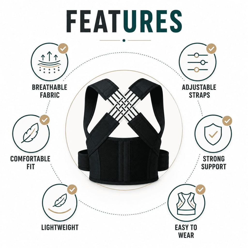 Back Brace Posture Corrector for Men and Women,Adjustable Back Posture Belt Invisible
