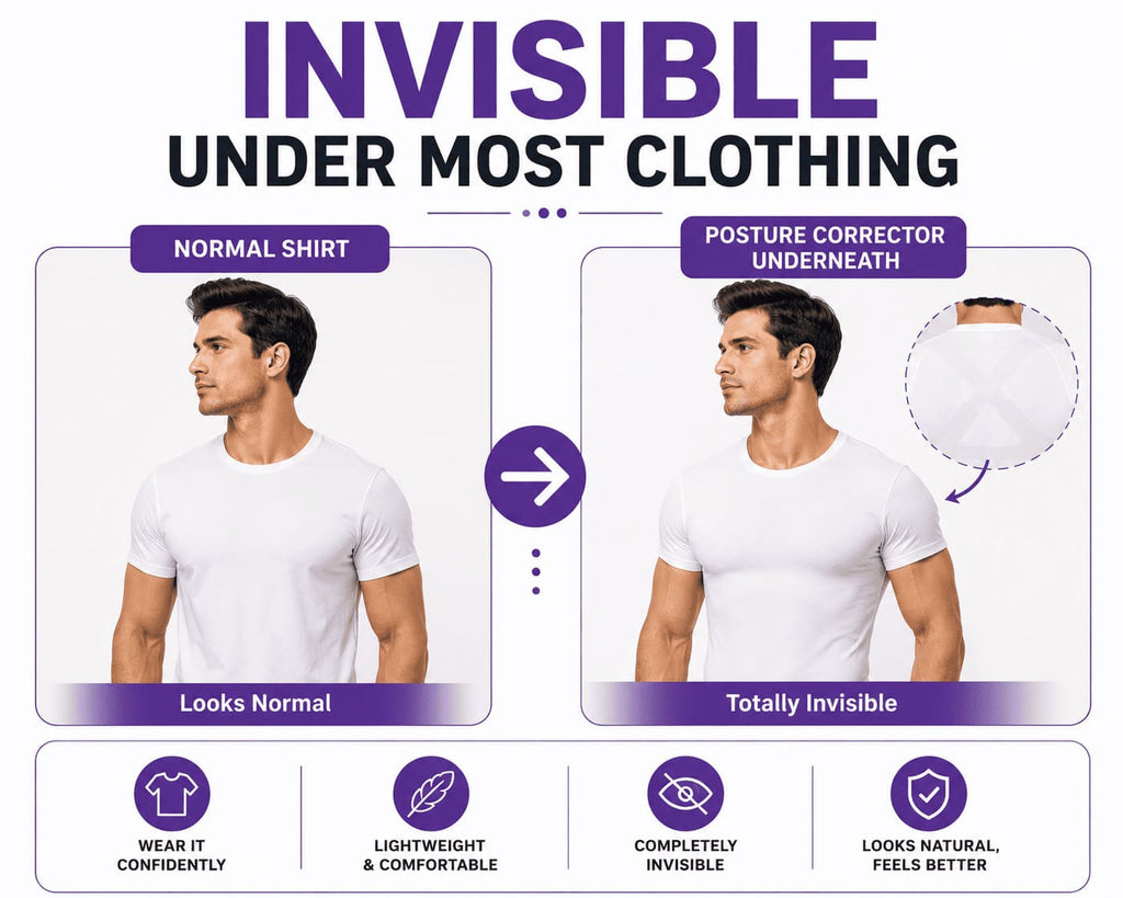 Back Brace Posture Corrector for Men and Women,Adjustable Back Posture Belt Invisible