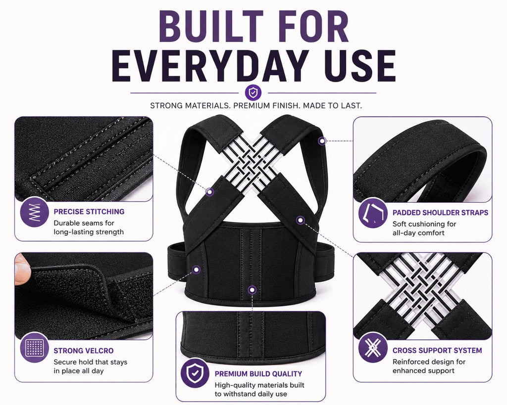 Back Brace Posture Corrector for Men and Women,Adjustable Back Posture Belt Invisible