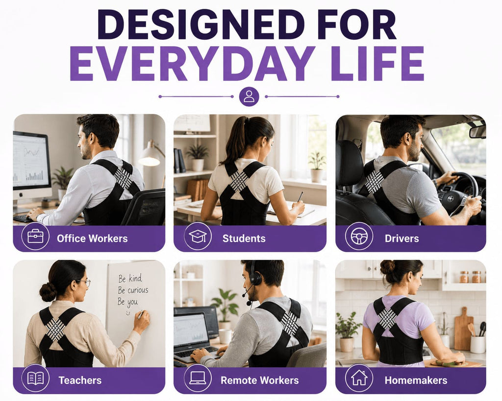 Back Brace Posture Corrector for Men and Women,Adjustable Back Posture Belt Invisible