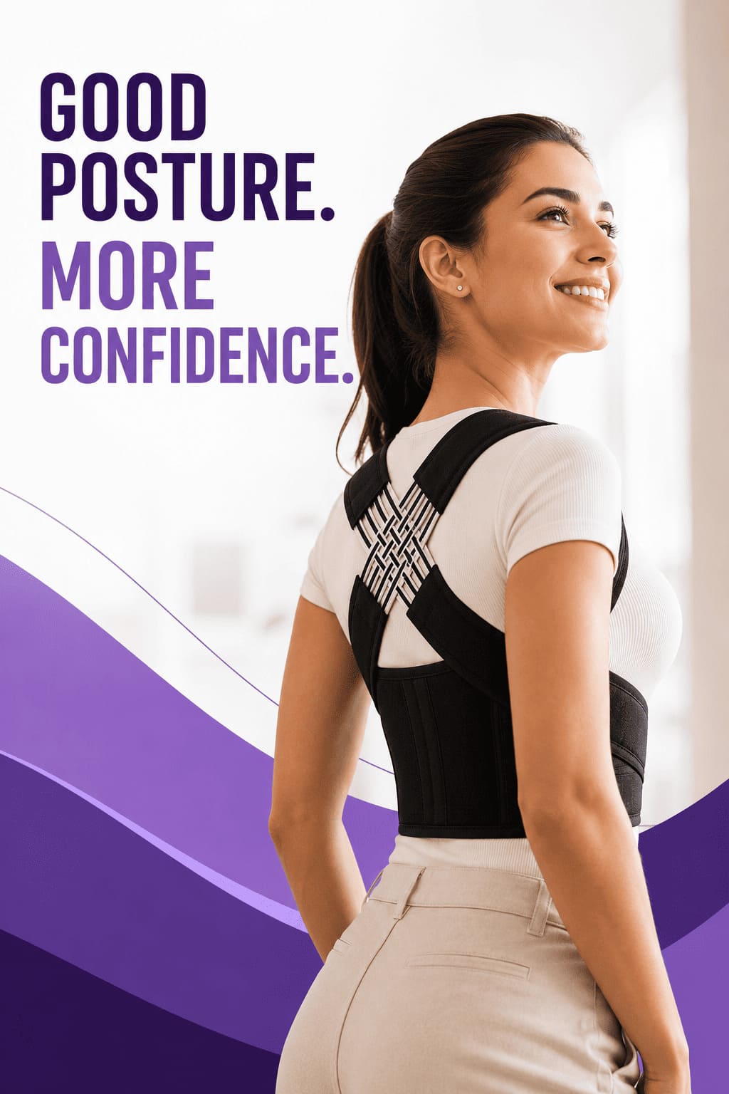 Back Brace Posture Corrector for Men and Women,Adjustable Back Posture Belt Invisible